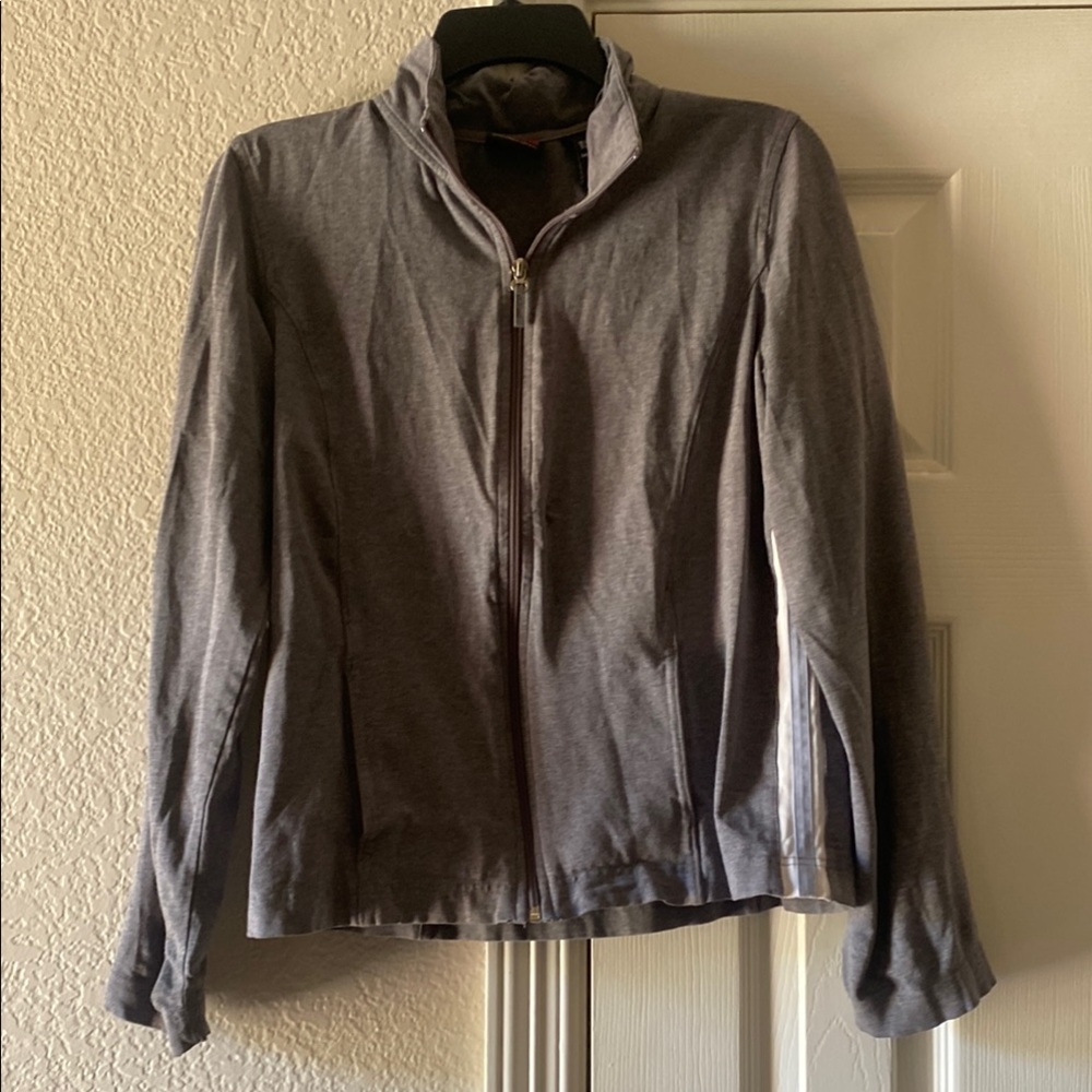 New York & Company Gray Utility Jacket with Fitted Silhouette